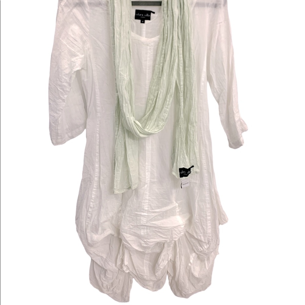 Olars Ulla Swedish Cotton Dress and Scarf, size small